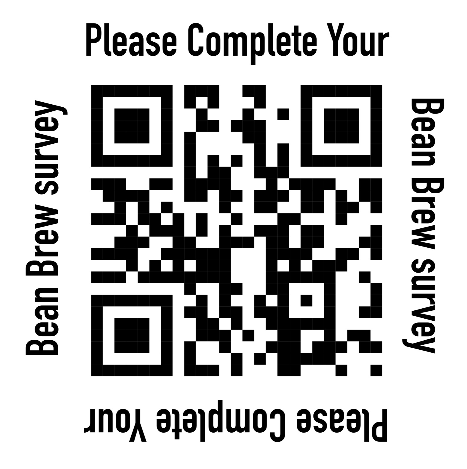 Just like restaurants during the pandemic, the Bean Brew survey also embraced a QR code shrunk down to the size of a bottle cap.