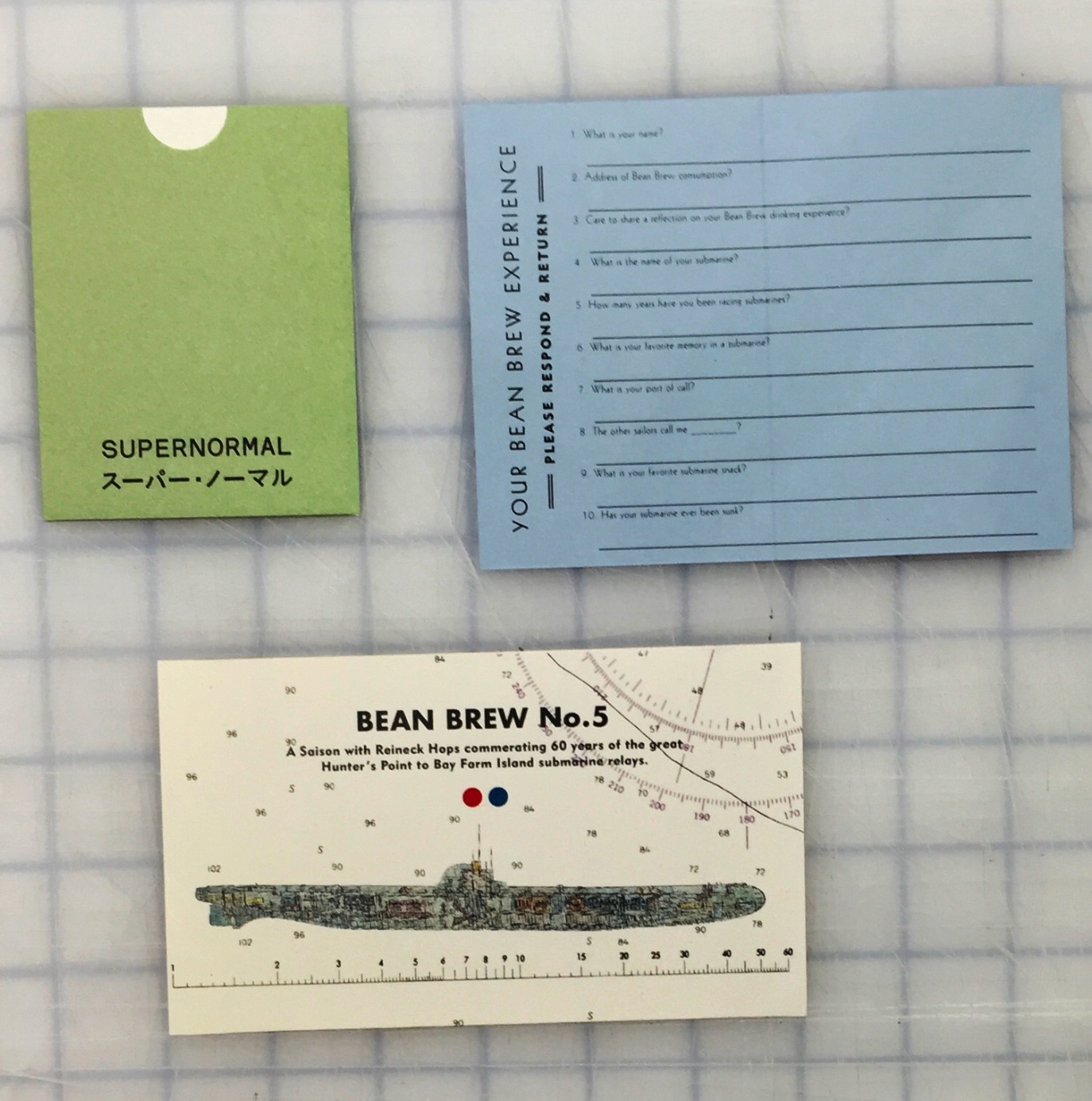 The survey envelope was imported all the way from Melbourne, Australia.