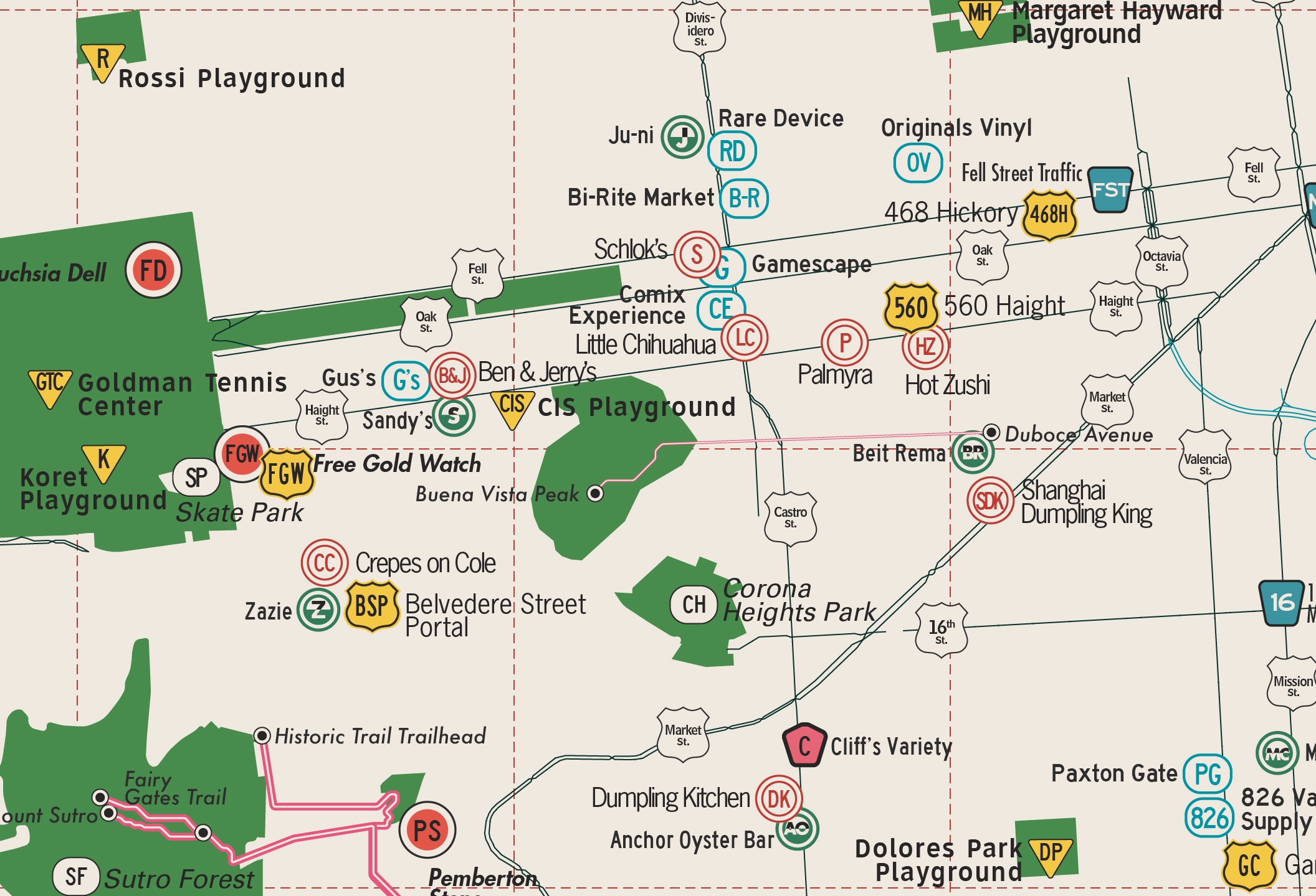Certain areas of the city were very overrepresented with favorite places.