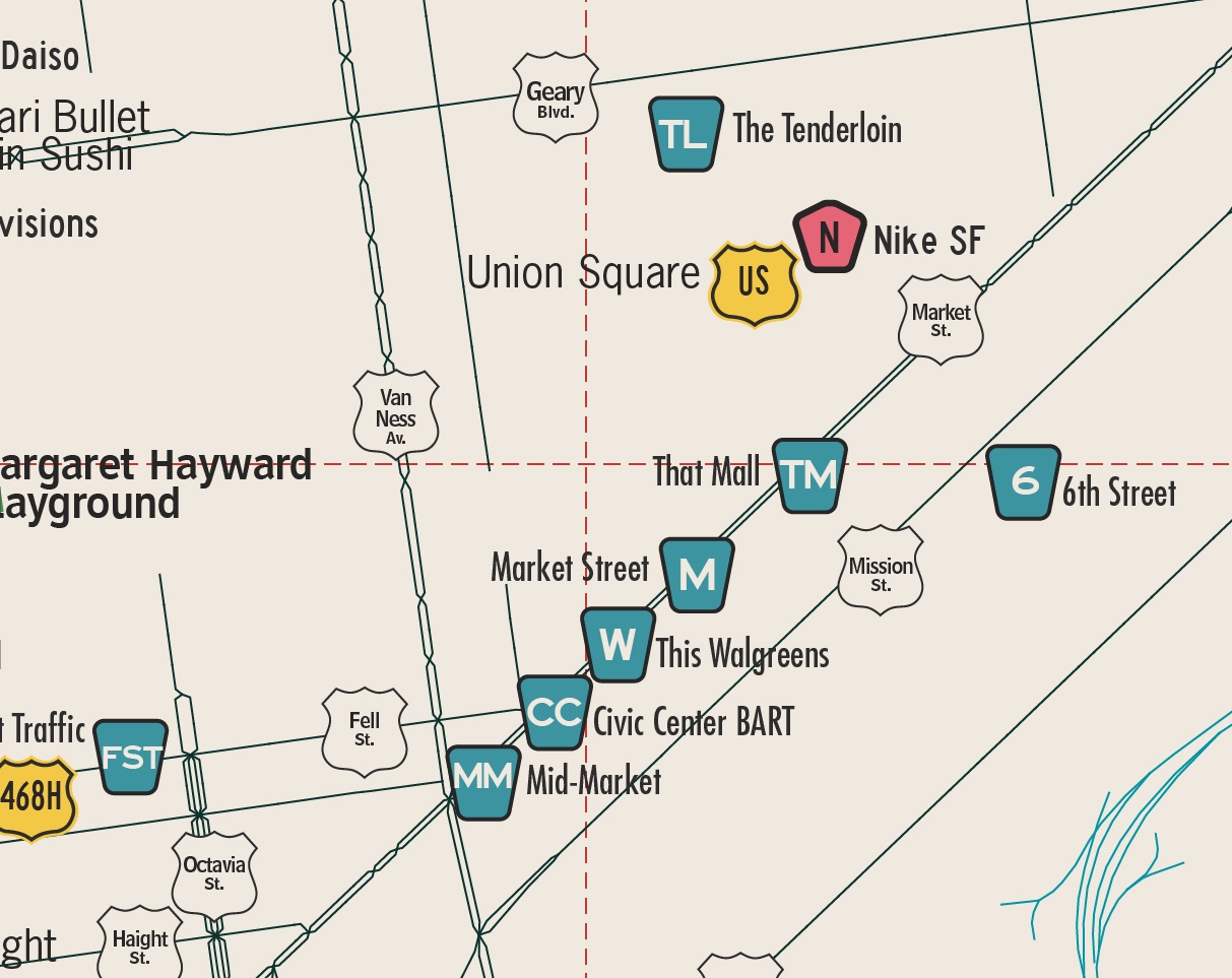 The controversial inclusion of "least favorite places" in the survey. Poor Market Street.
