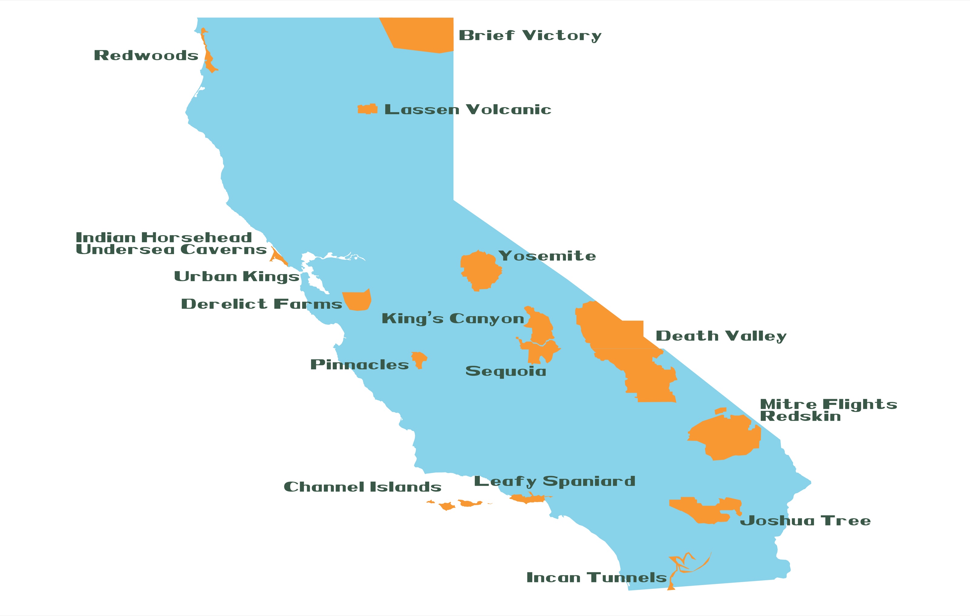 At least 50% of these National Parks exist. Probably.